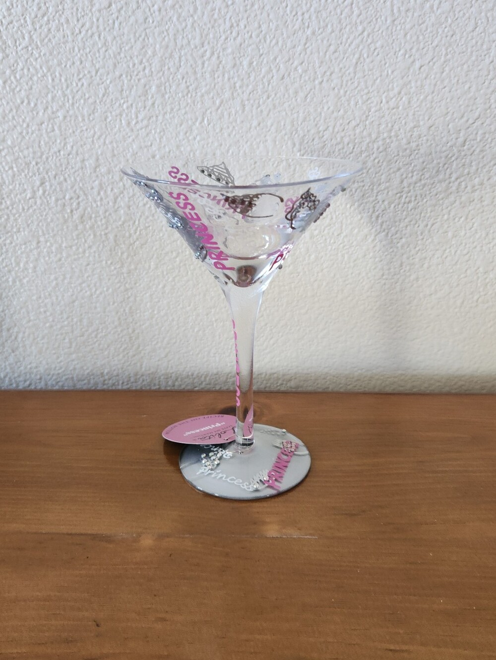 Lolita Pink Princess Martini Glass with Silver Accents - Picture 9 of 11